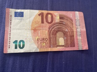 Billet 10€ France signé Draghi